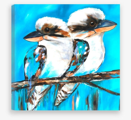 Kookaburra Delight – 50 x 50cm Canvas Print – Ready to Hang