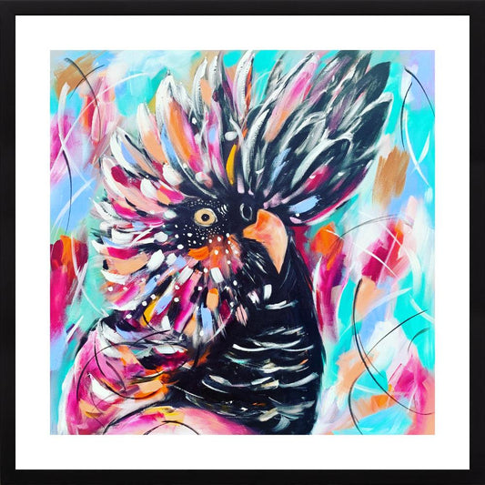 Big Bold Black Cockatoo - Julia Jones Art