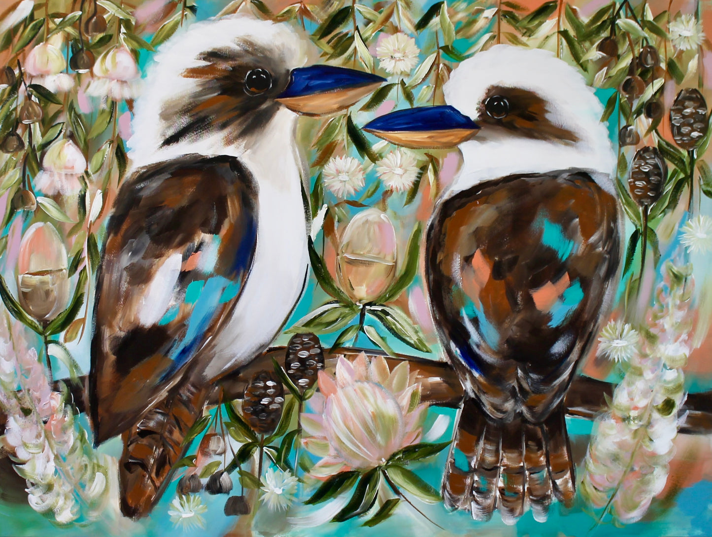 Earthy Kookaburras in Harmony - 1.2x900