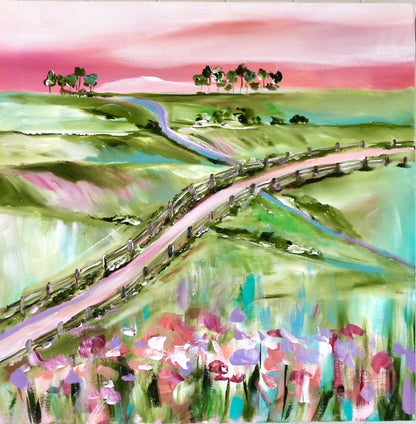 Meandering through the Hills - 60x60cm