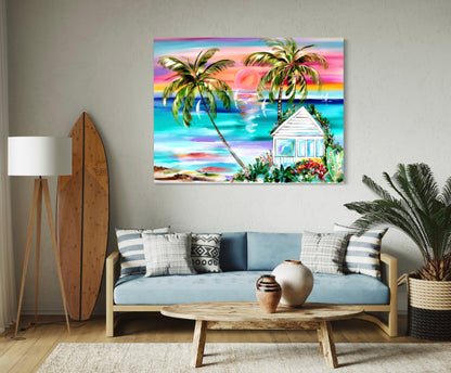 Sunset Serenity: A Coastal Escape - 1.2x900 - Julia Jones Art