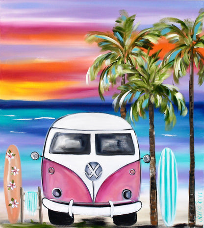 Funky Kombi Adventure - 800x700 - Julia Jones Art