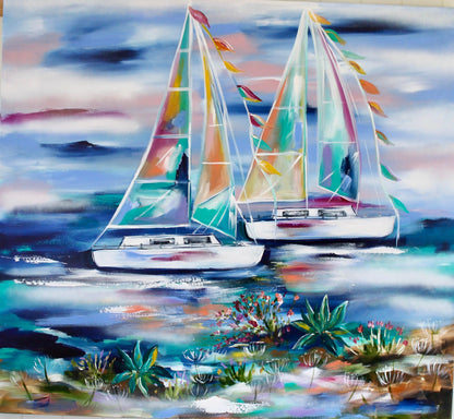 Set Sail into Serenity - Julia Jones Art