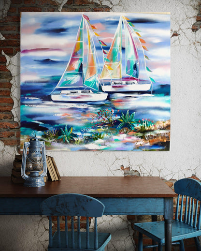 Set Sail into Serenity - Julia Jones Art