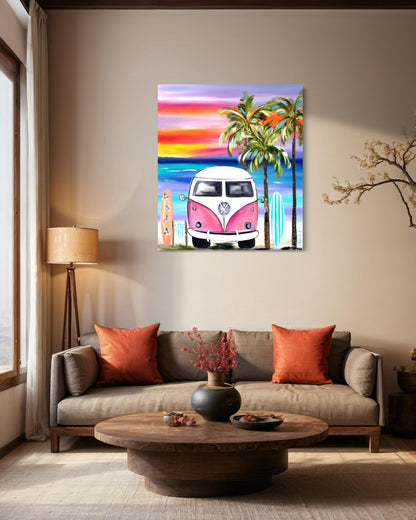 Funky Kombi Adventure - 800x700 - Julia Jones Art