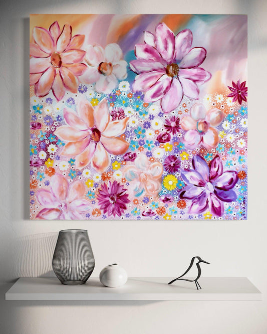 Springtime Radiance - 1.1x1m - Julia Jones Art