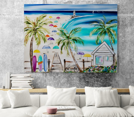 Sun-Kissed Serenity: A Day at the Beach - Julia Jones Art