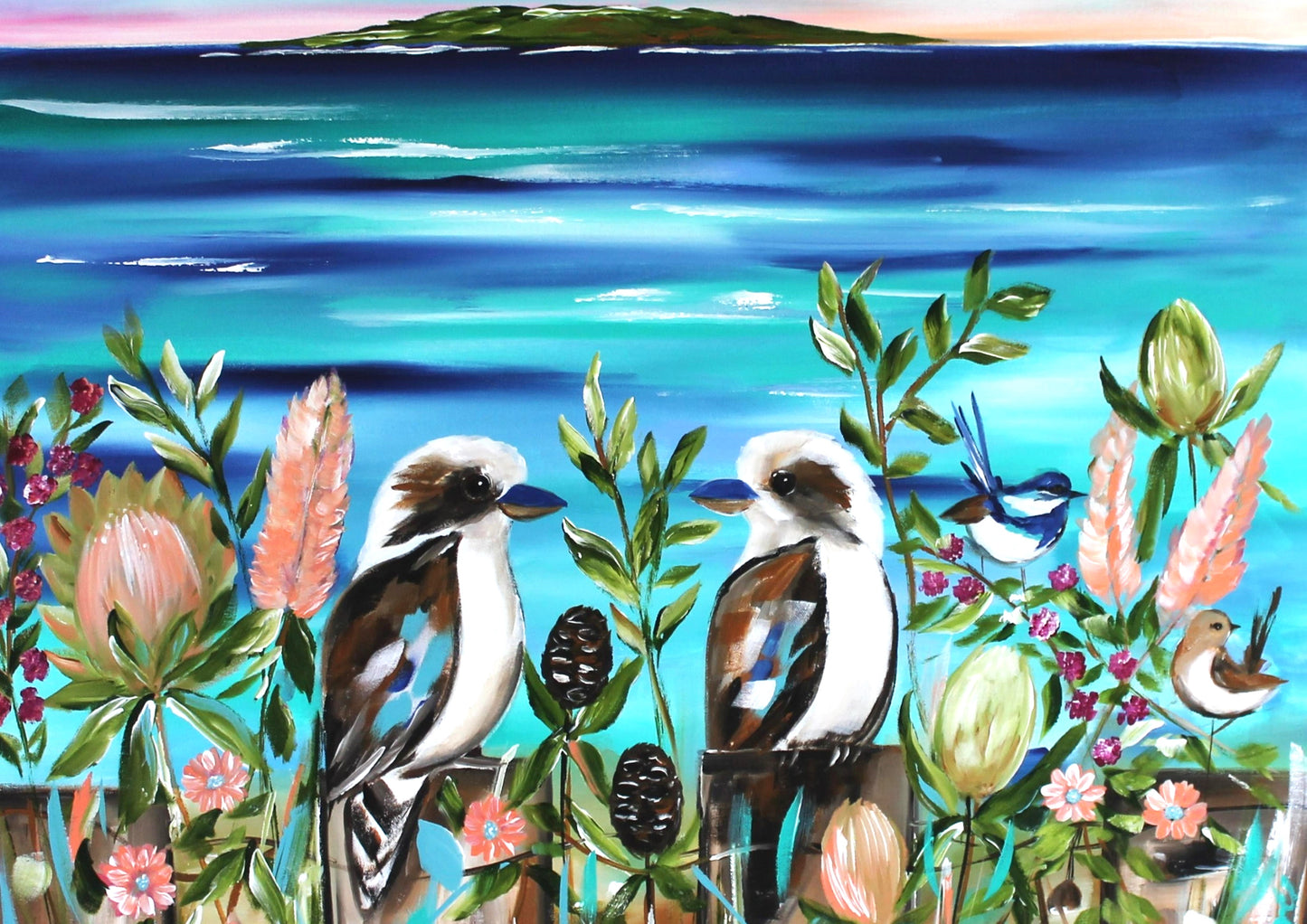 Coastal Kookaburras – A3 Art Print