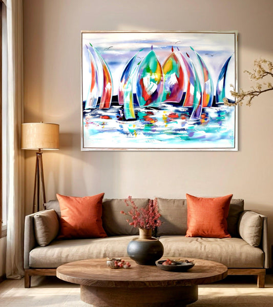 Sailing in Colour - 1.2x900 - Julia Jones Art