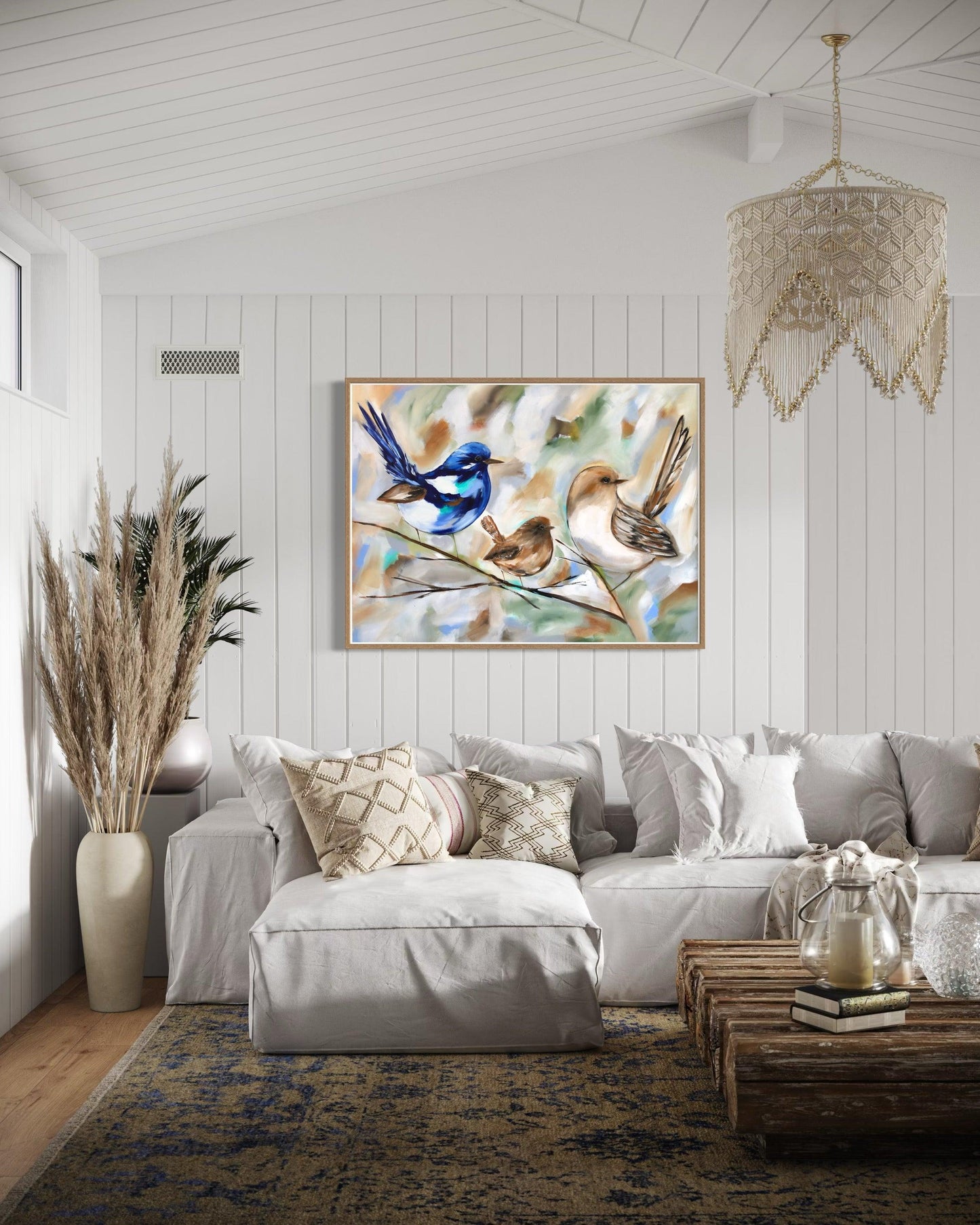 A Family of Wrens: Nature's Gentle Harmony - 1.2x900 - Julia Jones Art