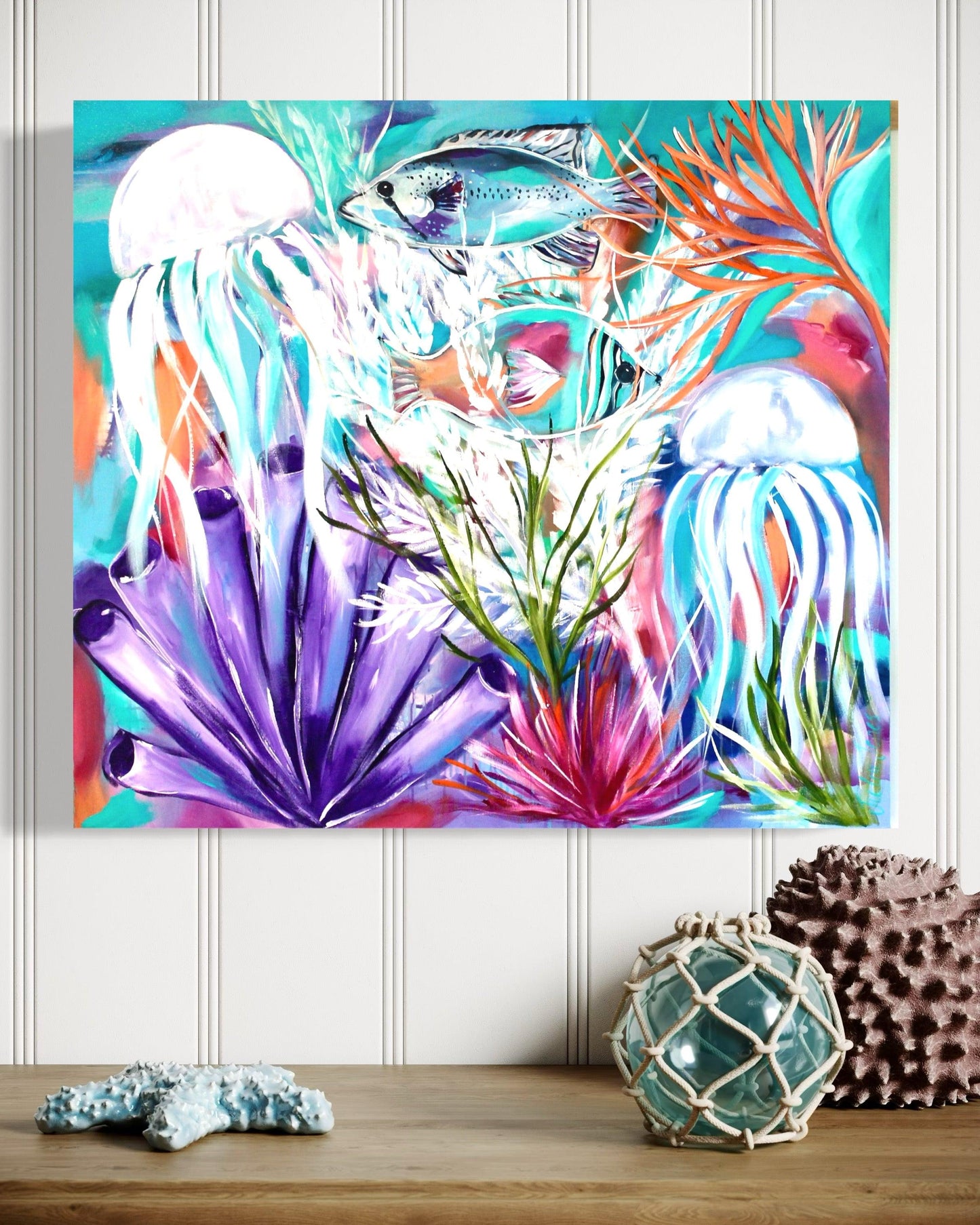 A Vibrant Underwater Haven - 1mx900 - Julia Jones Art