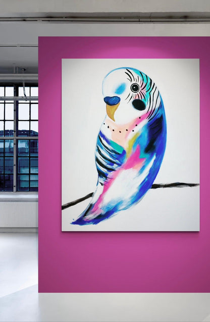 Birds - My budgie - Julia Jones Art