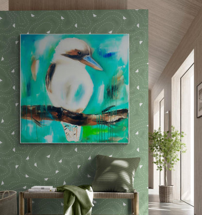 Birds - Striking a Kookaburra Pose - Julia Jones Art