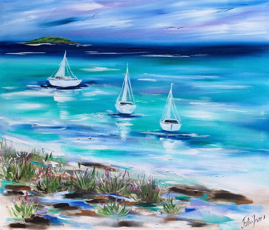 Sailing - Whitsunday Sails - Julia Jones Art