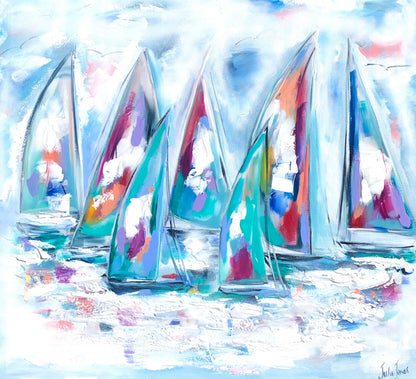 Sailing - Hear the wind in my sails - Julia Jones Art