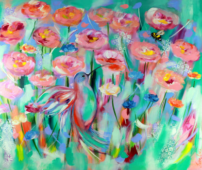 Flora - Hummingbird Love - Julia Jones Art