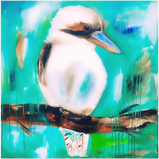 Birds - Striking a Kookaburra Pose - Julia Jones Art