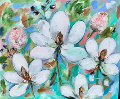 Flora- Floral Whisp - Julia Jones Art