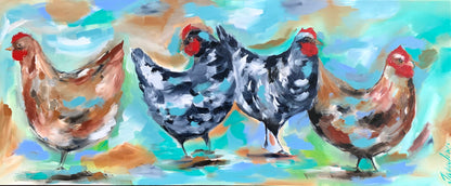 Country -Chicken run free - Julia Jones Art